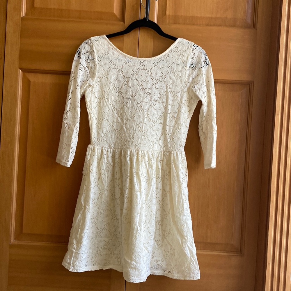 Cute off white short dress